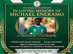 Michael Eneramo’s Super Eagles’ Exploits Highlighted In Special Virtual Card After His Death On Friday