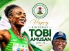 ‘Nigeria’s Golden Hurdler Turns 29!’ — SSA Adeboye Celebrates Tobi Amusan, Hails Her as Pride of a Nation