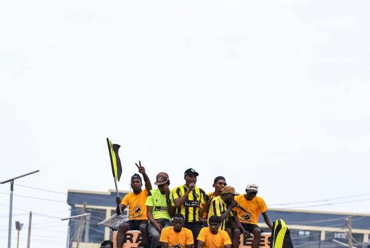 Huge Crowd Flood Kaduna Streets as Ranchers Bees Celebrate NPFL Promotion