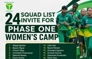 Nigeria Cricket Federation Invites 24 Players for Phase One of Women’s Camp