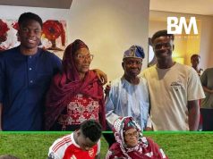 Bukayo Saka’s Grandmother Travels From Kwara to Emirates to Watch Arsenal Star Edges Closer to First EPL Title in 22 Years
