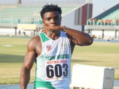 Chidera Ezeakor Blazes to 10.38s Victory in African Championships Heat