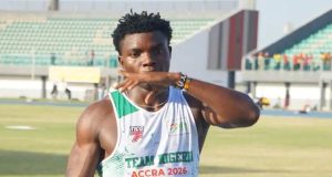 Chidera Ezeakor Blazes to 10.38s Victory in African Championships Heat