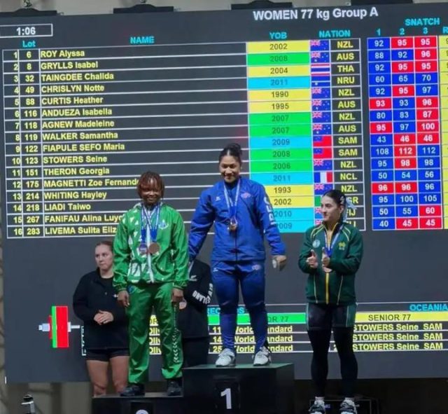 Liadi Taiwo Wins Triple Silver at IWF World Cup in Samoa