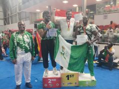 African Armwrestling Championship 2026: Adedokun Stephen Wins Silver, Nwobodo Claims Bronze as Both Qualify for Cairo 2027