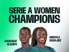 NFF Celebrates as Super Falcons Duo Win Serie A Femminile Title
