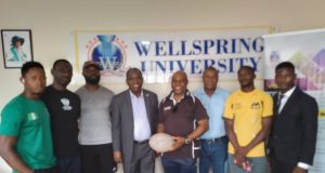 Ntiense Williams Hails Wellsprings University’s Rugby Team’s Historic 21-0 Victory In Friendly Match