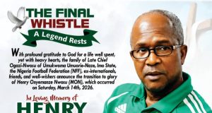 Saint Finbarr’s College To Host Novelty Match In Honour Of Late Henry Nwosu On May 23rd