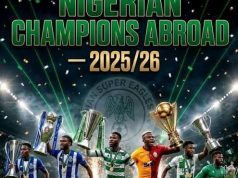 Golden Season for the Super Eagles: 13 Nigerian Stars Conquer Europe with Titles, Cups and Promotion Glory