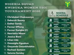 Nigeria Unveils Squad for Kwibuka Women’s T20i Tournament 2026 as Female Yellow Greens Begin Campaign vs Malawi