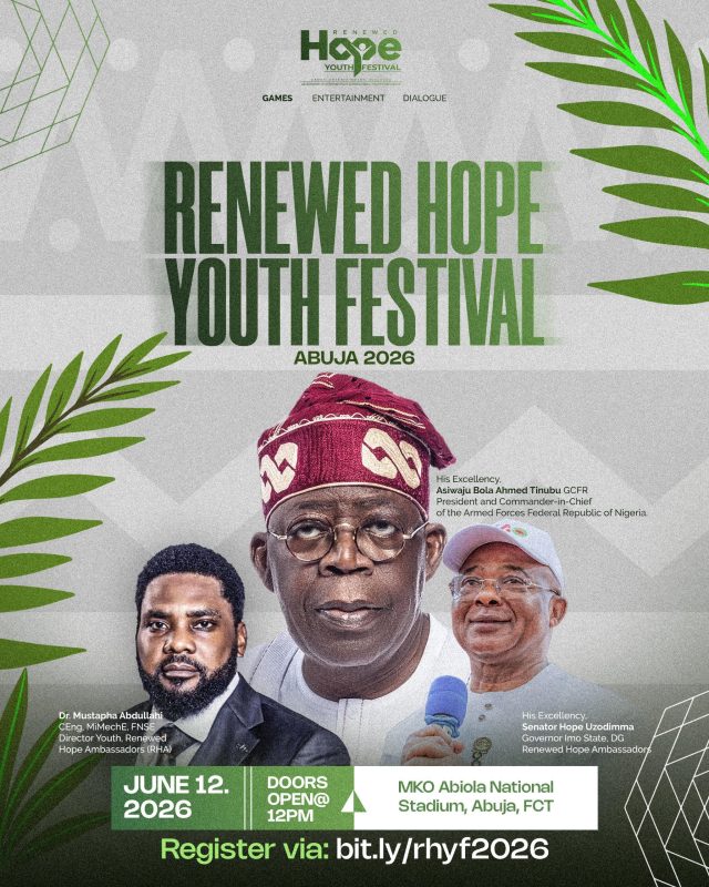 “Nigerian Youths Must Be Continuously Empowered and Engaged” — Dr. Mustapha Abdullahi Ahead of Renewed Hope Youth Festival 2026
