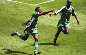 Sunday Oliseh’s Thunderous Shot Against Spain Cited In Most Astonishing World Cup Upsets