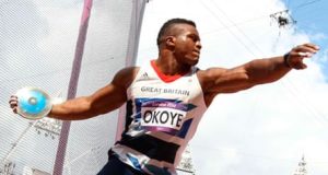 Lawrence Okoye Carries Britain’s Flag At Sunday’s FBK Games In Hengelo, As Michael Obasuyi Represents Belgium