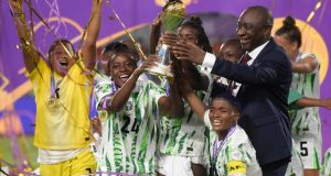 Falcons, Falconets, Flamingos Receive Trophy Winning Charges From NFF’s Executive Committee