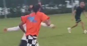Michael Olise Plays ‘Grassroots Football’ Witthout Boots At Local Pitch In New York, All For Social Development