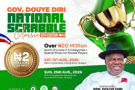 Twenty Million Naira Up for Grabs as Scrabble Stars Converge on Bayelsa for Gov Diri Classic