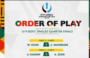 Nigeria’s Quarter-Final Opponents Confirmed as U-19 Singles Battle Intensifies in Accra