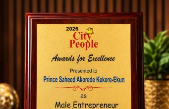 “Celebrate a Youth Today, Build a Nation Tomorrow” — Prince Saheed Akorede Kekere-Ekun Dedicates City People Award to Nigerian Youths