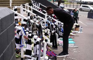 Former Super Eagles’ Striker Shola Ameobi In Tears At Memorial Monument For Late Kevin Keegan