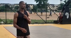 Paul Iroegbule Recalls His Basketball Days At UNN, Puts 11-year-old Son Through Basics Of ‘Giants Game’