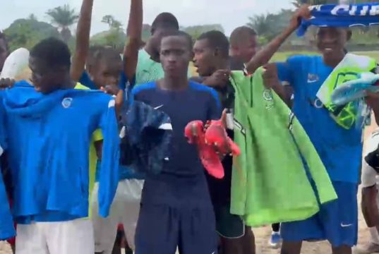 Paul Onuachu Donates More Than 50 Football Boots, Plus Various Kits To Young Stars FC Of Lagos
