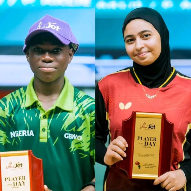 Nigeria’s Joshua Samson, Egypt’s Habiba Elbasoumy Honoured As Day 4 Players of the Day at ITTF Africa Youth Championships