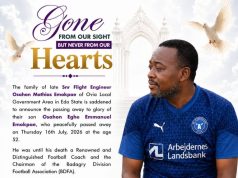 Coach Osahon Emokpae Was Disciplined, Sincere, Straightforward, Loved By Everyone – Victor Macdonald