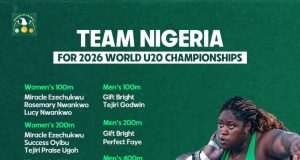 World U20 Championships 2026: Team Nigeria Names 15 Athletes for Oregon Showpiece