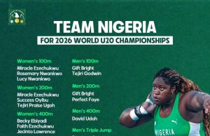 World U20 Championships 2026: Team Nigeria Names 15 Athletes for Oregon Showpiece
