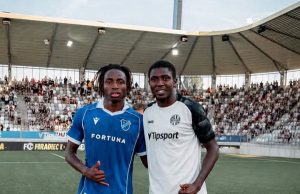 Nigerian Stars Face Off in Czech Republic! Abdullahi Umar and Abdullahi Bewene Share Special Moment After Hradec Králové Win
