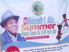 Governor Hyacinth Alia Summer Tennis Camp Stirs Excitement In Makurdi, Billed To Climax On August 24th