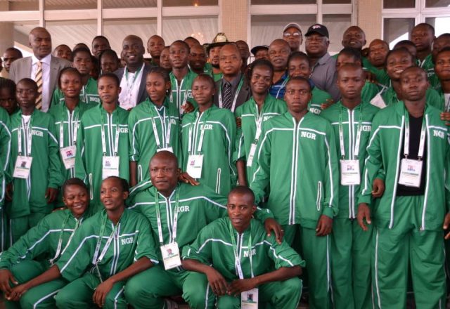 AFN officials with junior athletes