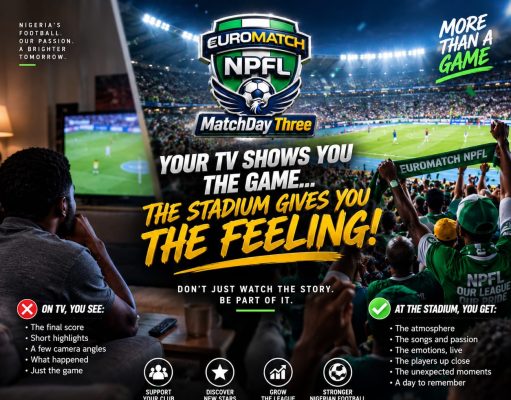 EuroMatch NPFL: Your Television Cannot Give You This — What Fans Staying Away From The stadium Are Already Missing
