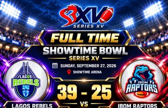 Lagos Rebels Overpower Ibom Raptors 39-25 To Stay Perfect In Showtime Bowl Series XV Flag Football