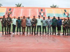 Super Eagles Receive Support From Nigerian Soldiers On Duty In Guinea Bissau Ahead Of Tuesday’s Match