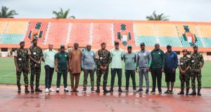 Super Eagles Receive Support From Nigerian Soldiers On Duty In Guinea Bissau Ahead Of Tuesday’s Match