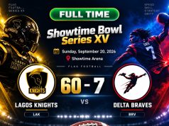 Champions Send A Warning: Mafe and Lotanna Hit Perfect 10s As Lagos Knights Crush Delta Braves 60-7