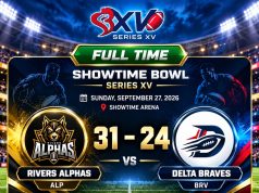 Rivers Alphas Bounce Back, Edge Delta Braves 31-24 In Showtime Bowl Series XV Flag Football Thriller