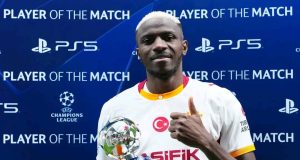 Osimhen Haunts Former Club Lille With Champions League Goal, Wins Man of the Match Award