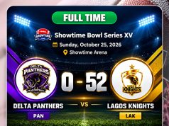 Ruthless Knights Humiliate Panthers 52–0 As Oyerinde Leads Showtime Season XV Demolition