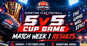 Showtime Flag Football League 5v5 Cup Takes Flight: Rebels, Raptors And Knights Soar As Five Teams Crash In Explosive Lagos Showdown